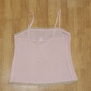 Sheer Pink Cacique Medium Intimate Top With Lace